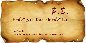 Prágai Dezideráta névjegykártya